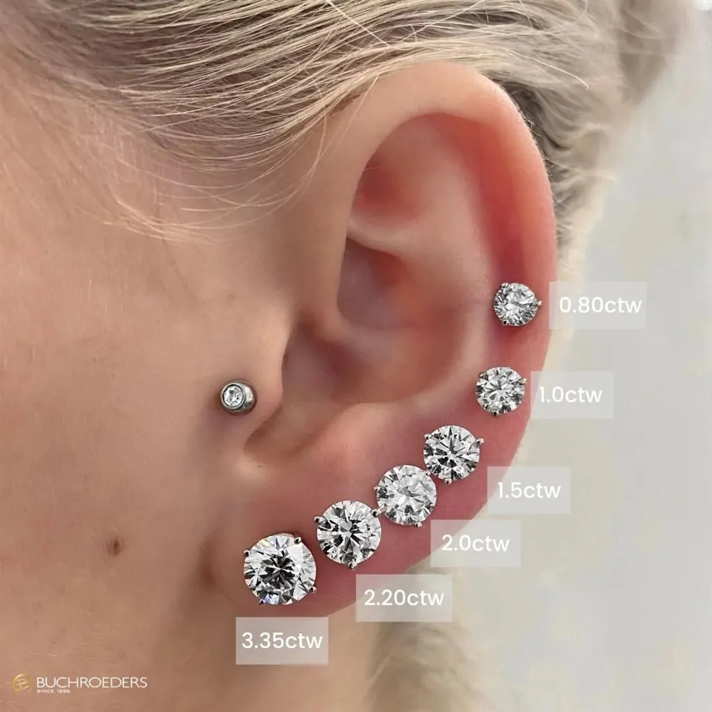 0.50ctw Diamond Stud Earrings - 4 Prong