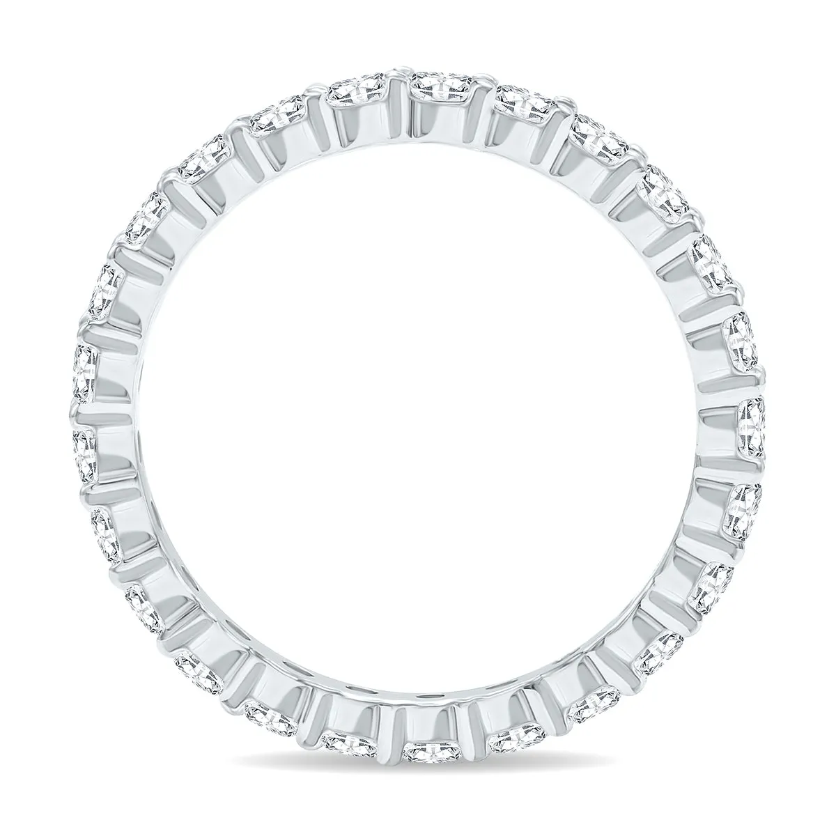 1 1/2 Carat TW Low Set Diamond Eternity Band in 10K White Gold