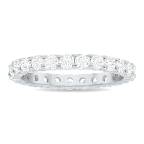 1 1/2 Carat TW Low Set Diamond Eternity Band in 10K White Gold