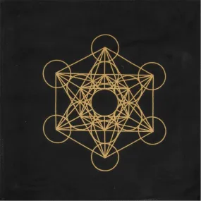 12" x 12" Printed Cotton Crystal Grid - Metatron