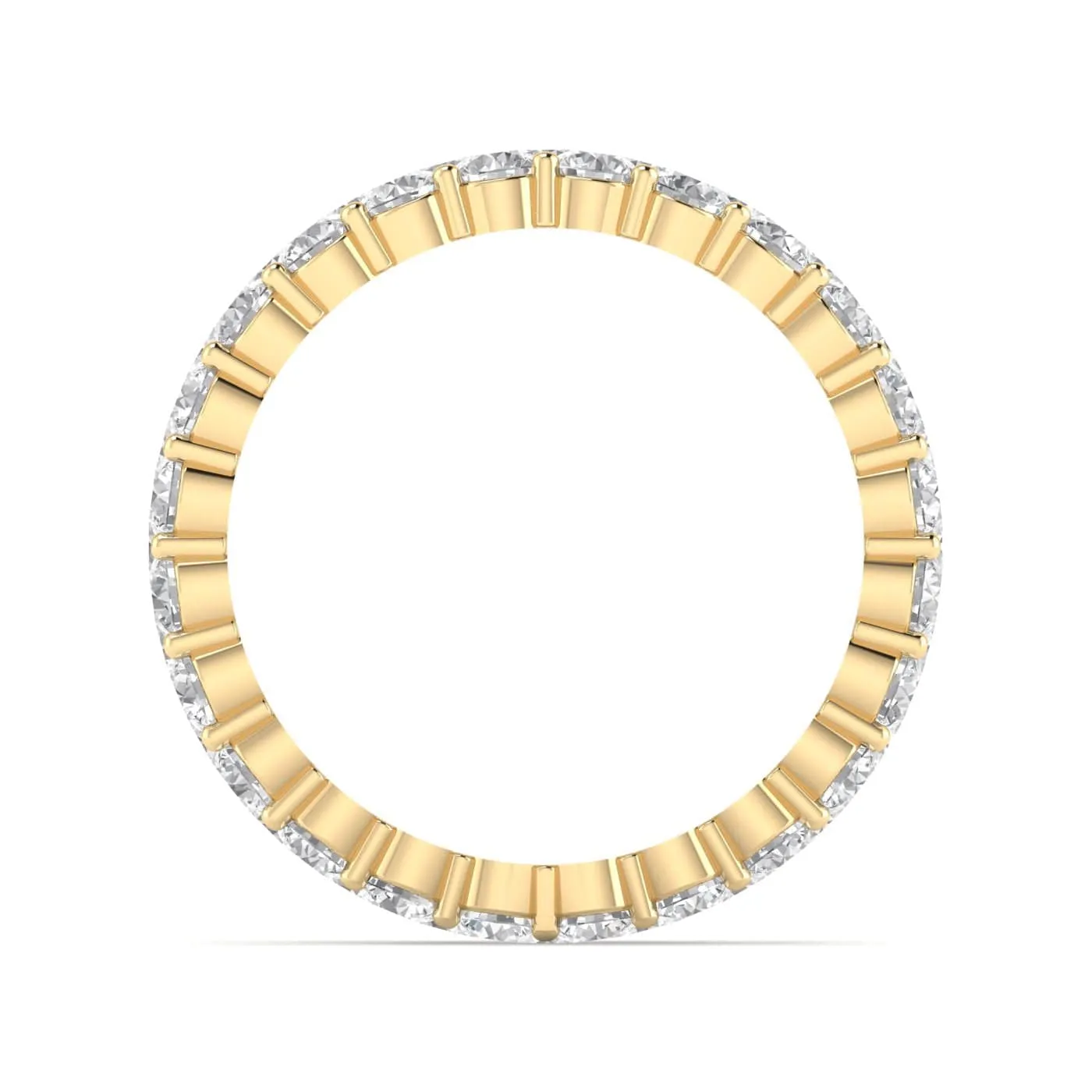 14K & 18K Gold Band of Diamond Eternity Ring, Lab Grown 5 ct