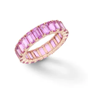 14K & 18K Gold Pink Sapphire Eternity Band