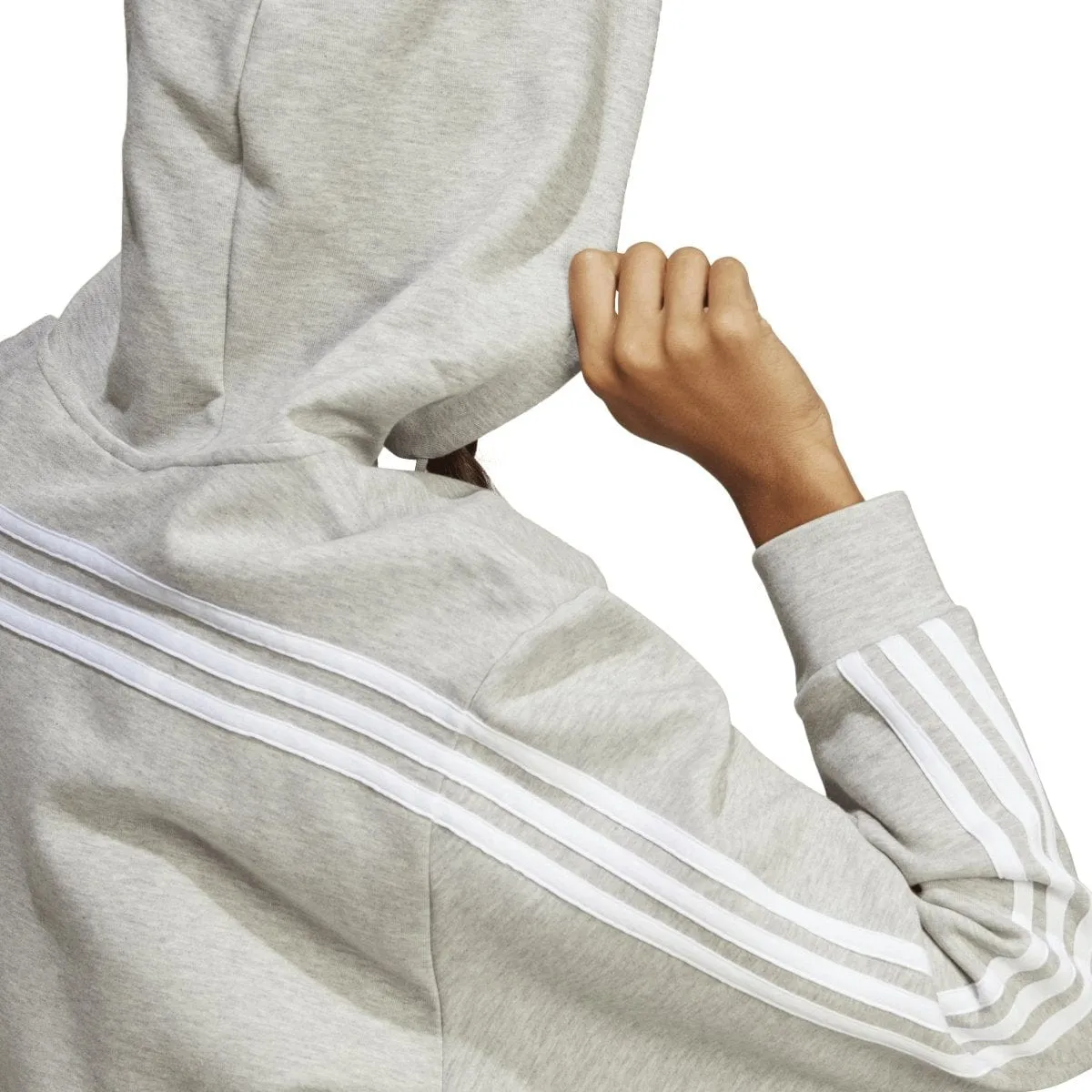 ADIDAS WOMEN'S FUTURE ICONS 3-STRIPES FULL-ZIP GREY JACKET