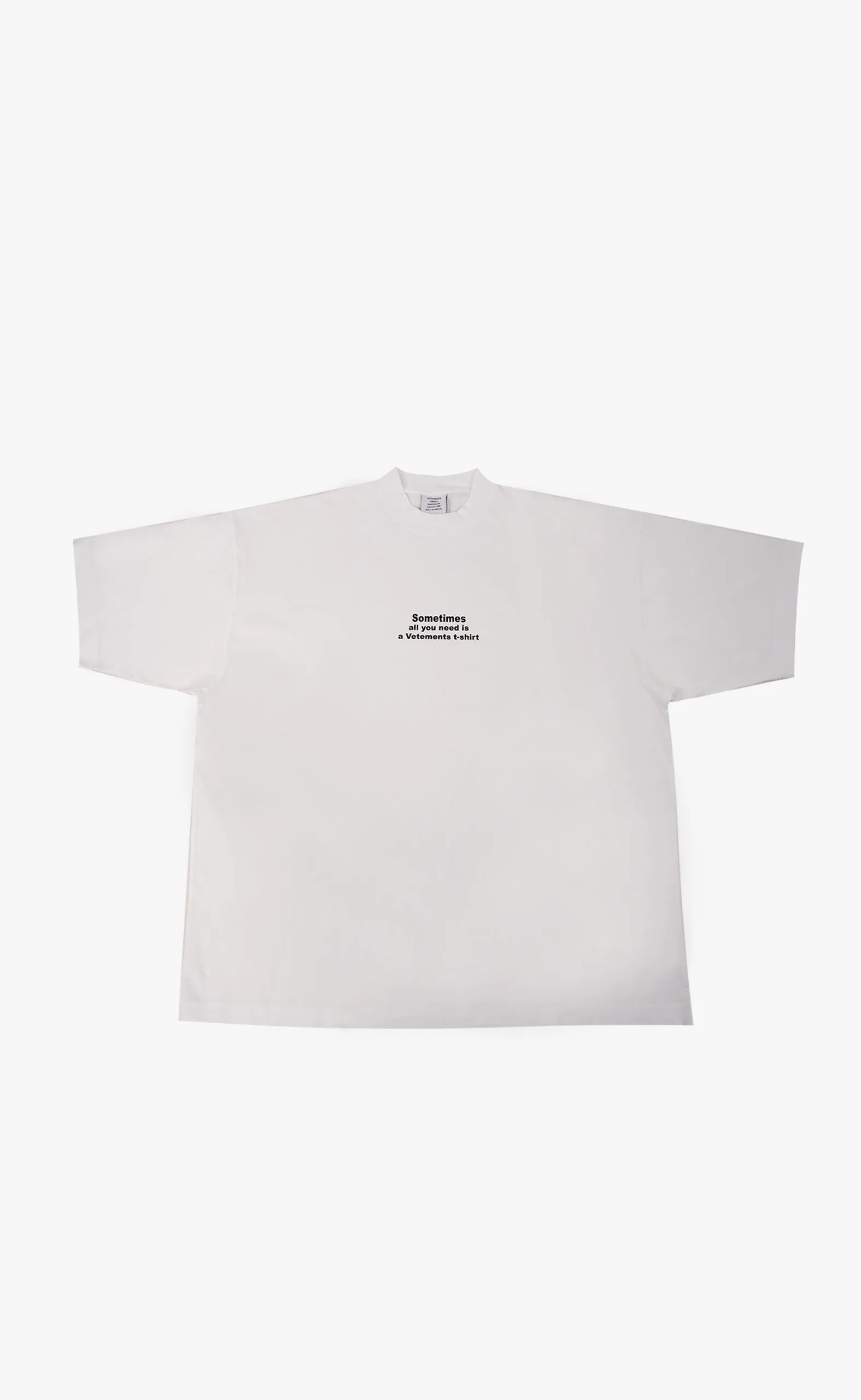 ALL YOU NEED OVERSIZED WHITE T-SHIRT