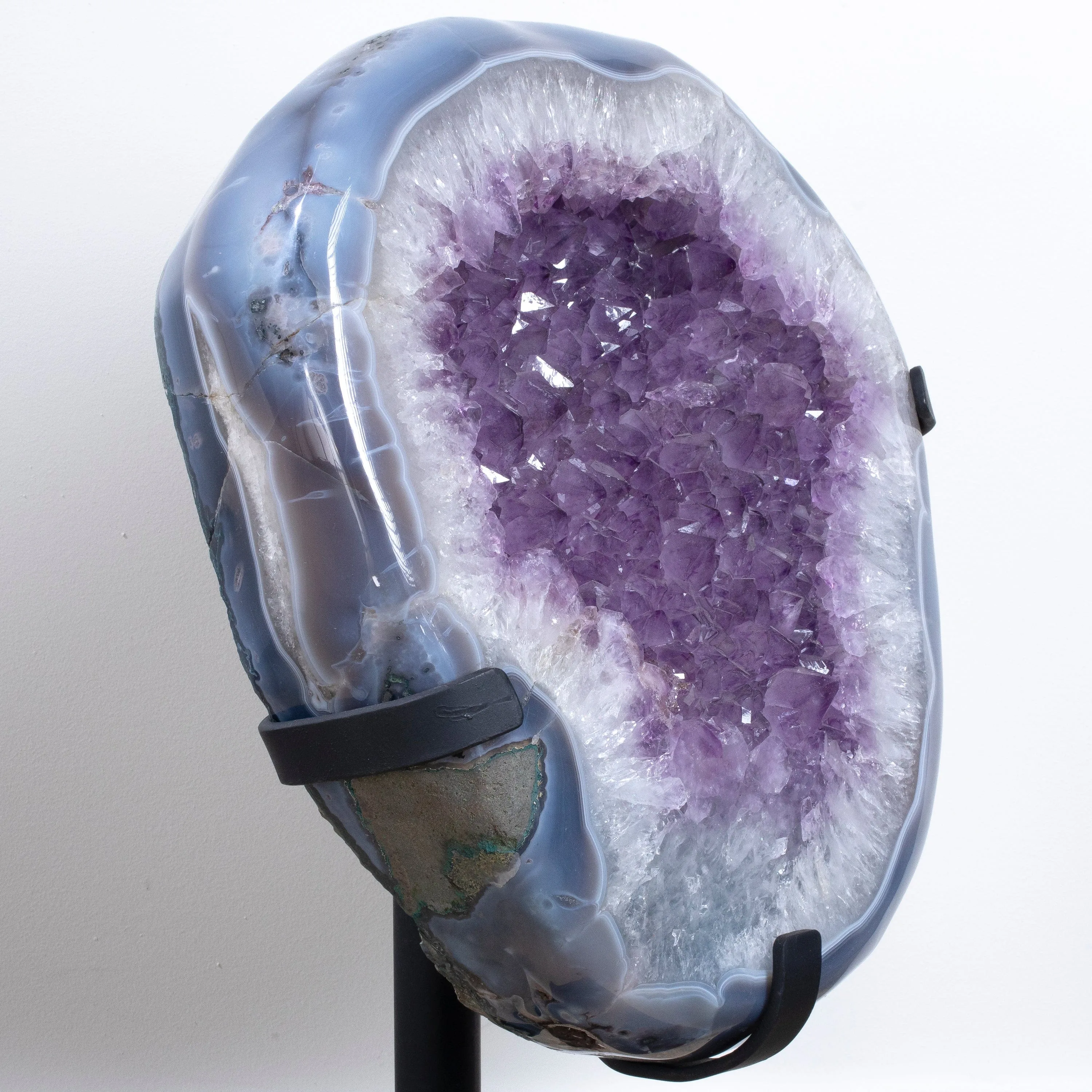 Amethyst Geode from Brazil on Custom Stand- 28 / 72 lbs