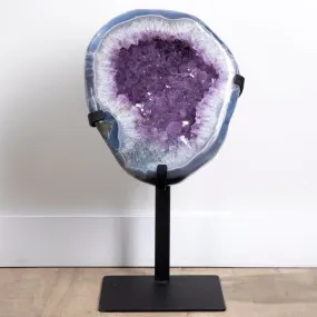 Amethyst Geode from Brazil on Custom Stand- 28 / 72 lbs