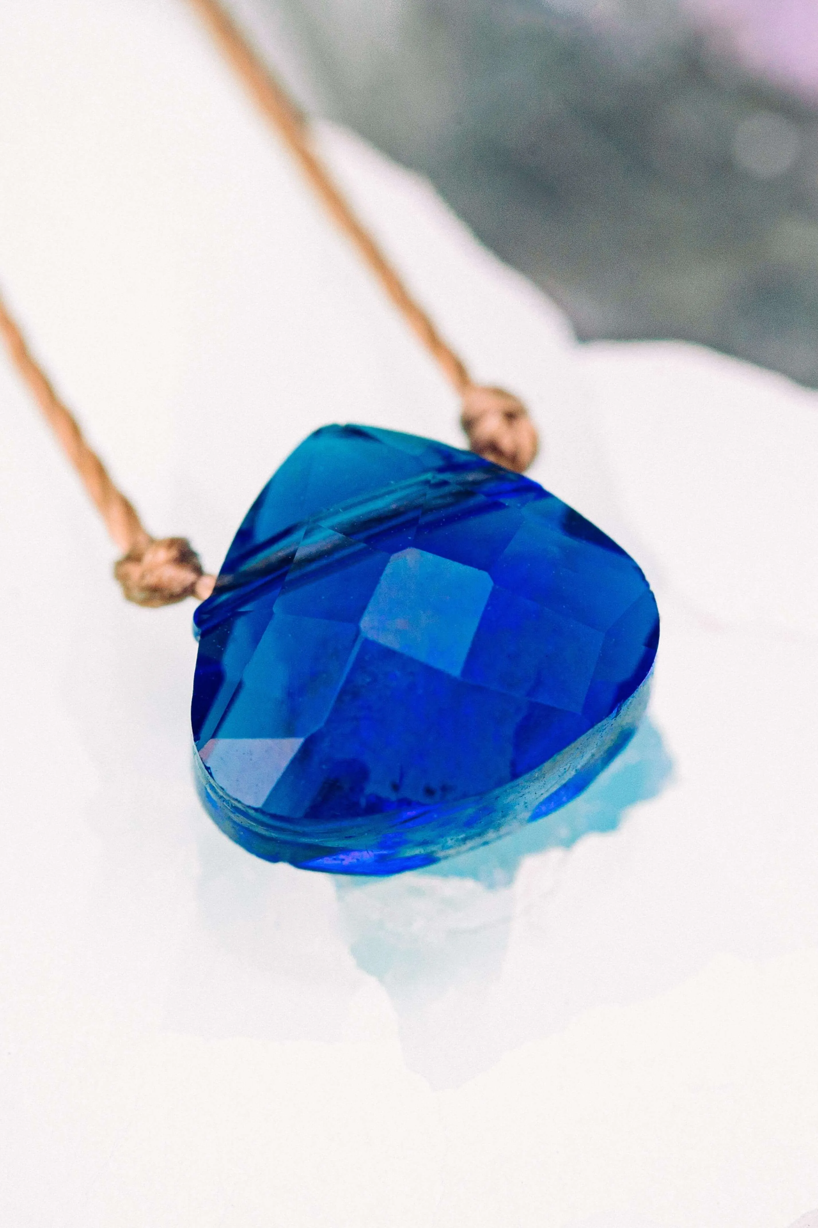 Azure Blue Crystal Soul Shine Necklace for Inspiration