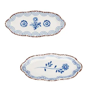 Blue Floral Everything Plates in Assorted Styles