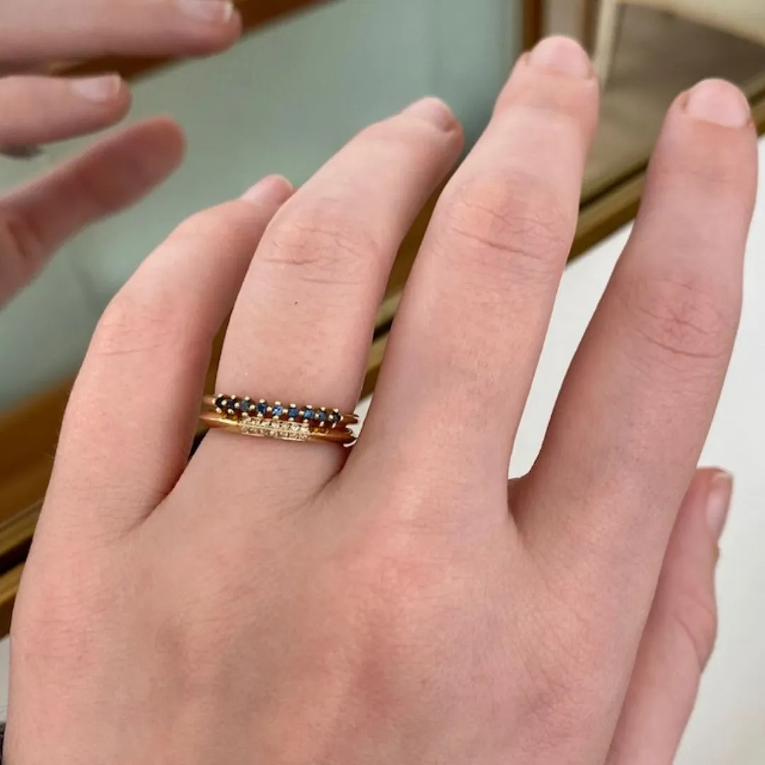 Blue Sapphire Lace Ring