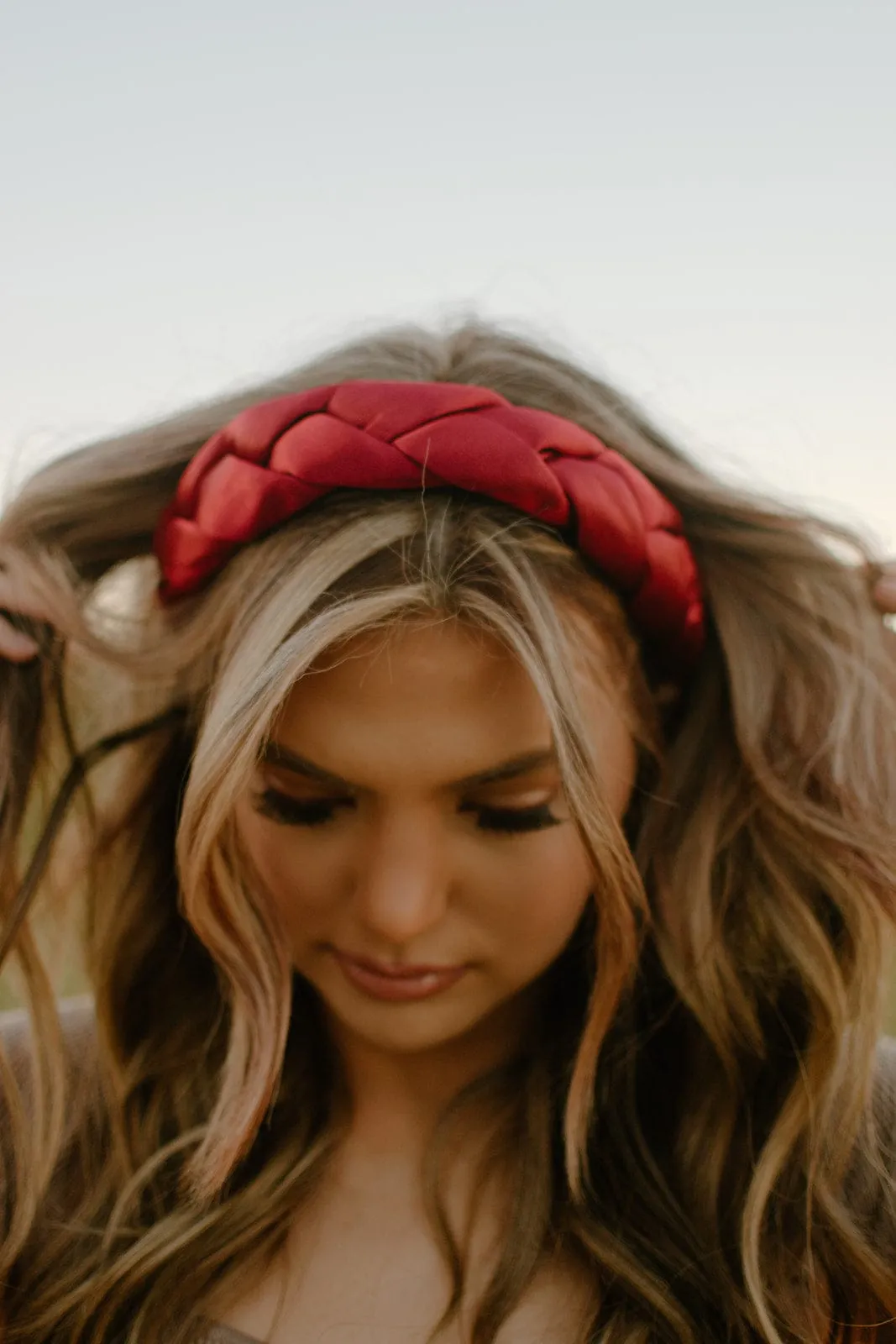 Burgundy Blair Satin Headband