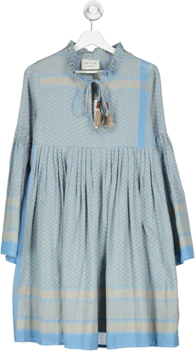 cecilie Copenhagen Blue Souzarica Long Sleeve Dress Bnwt UK S