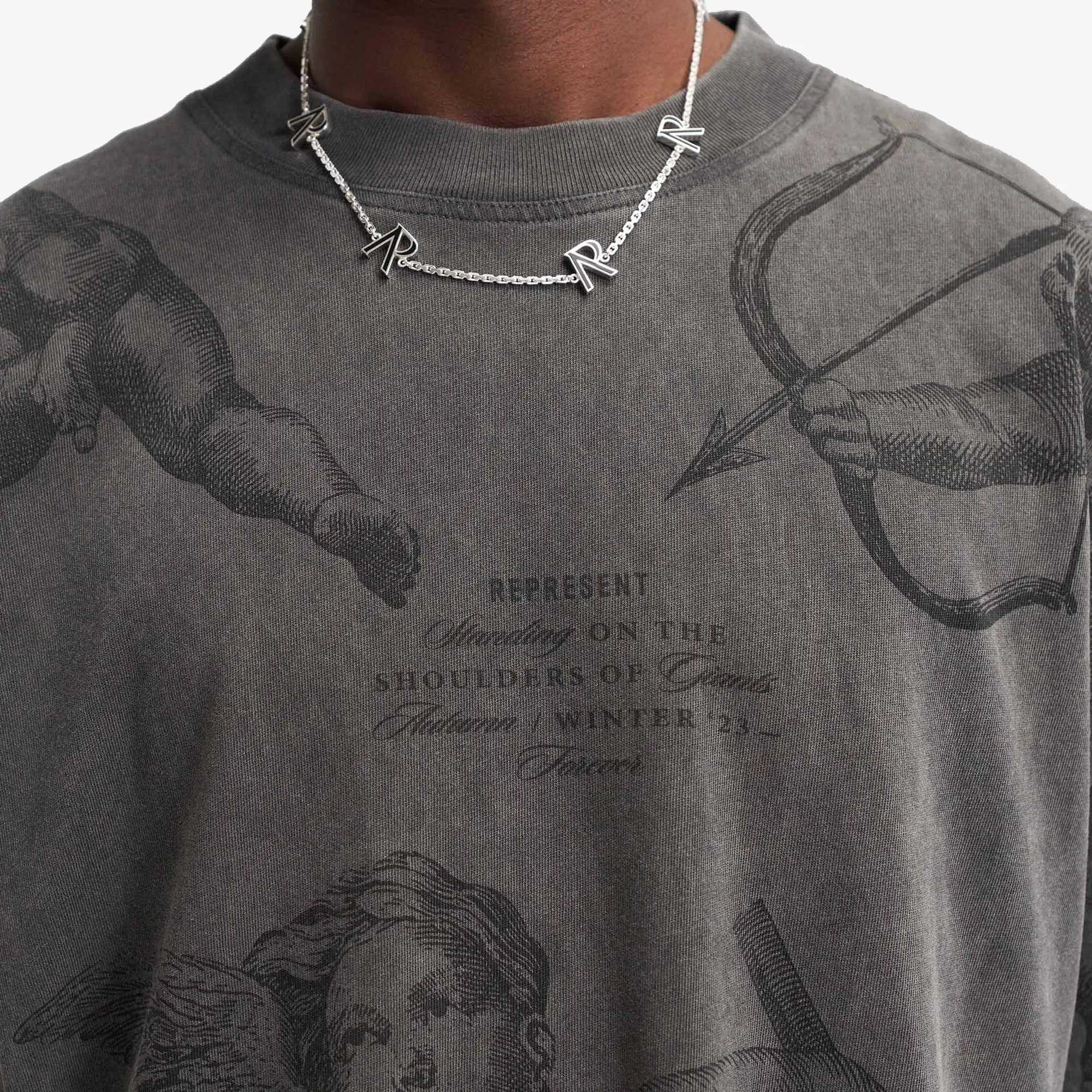 CHERUB ALL OVER T-SHIRT 'VINTAGE GREY'