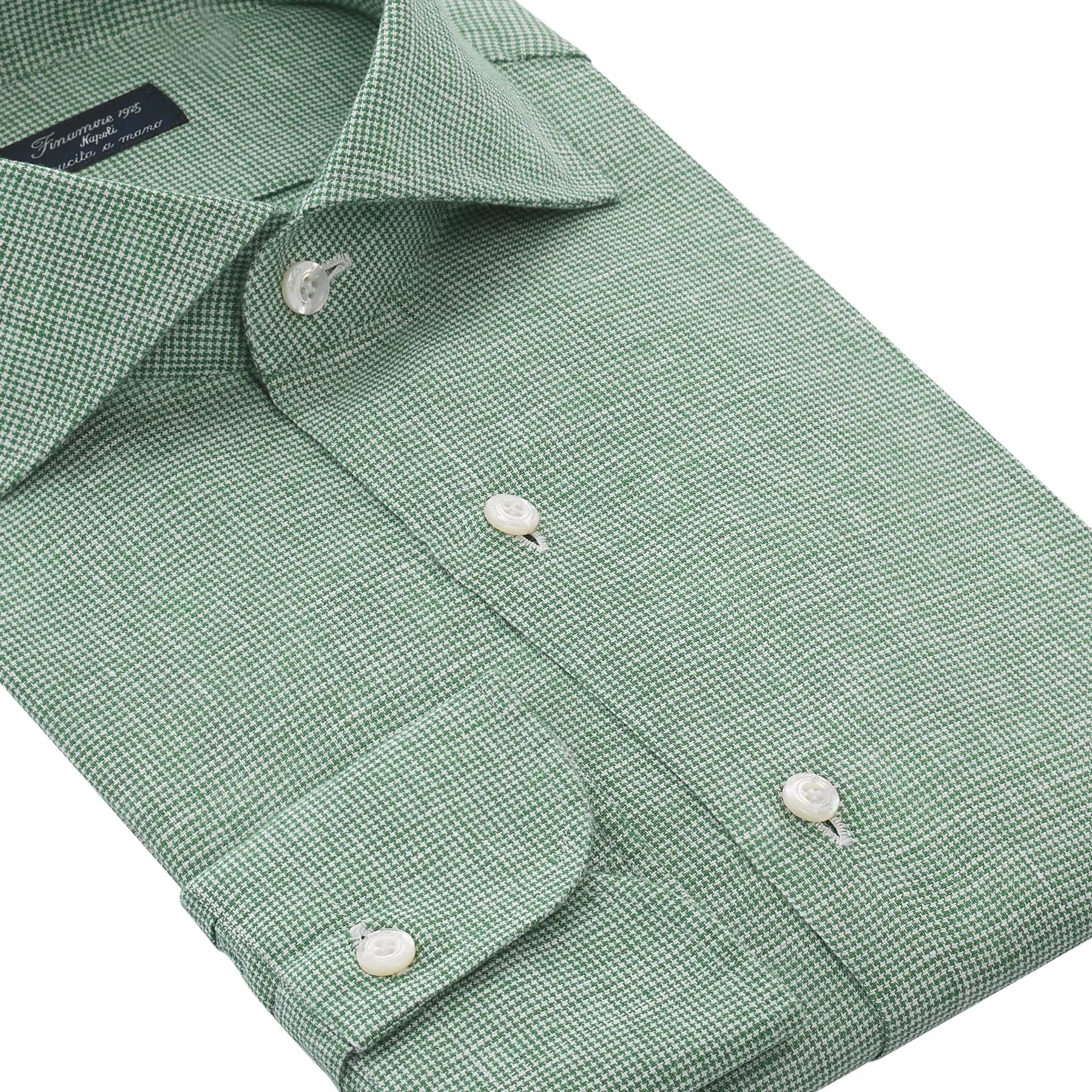 Classic Napoli Linen Shirt in Green