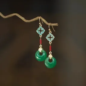 Dangle Earrings: Jade Clouds