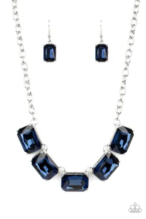 Deep Freeze Diva Blue Rhinestone Necklace - Paparazzi Accessories