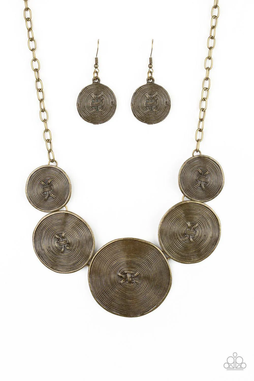 Deserves A Medal Brass Necklace - Paparazzi Accessories