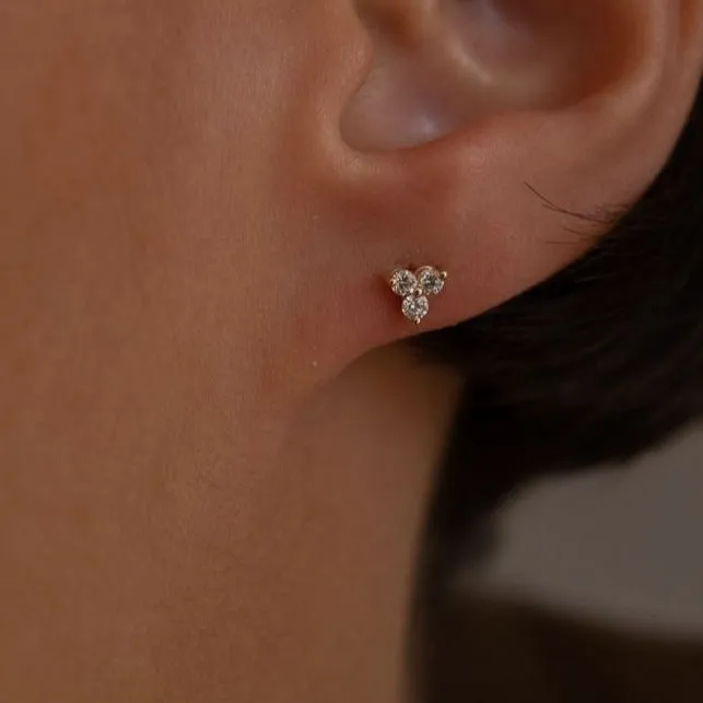 Diamond Cluster Stud (Single)