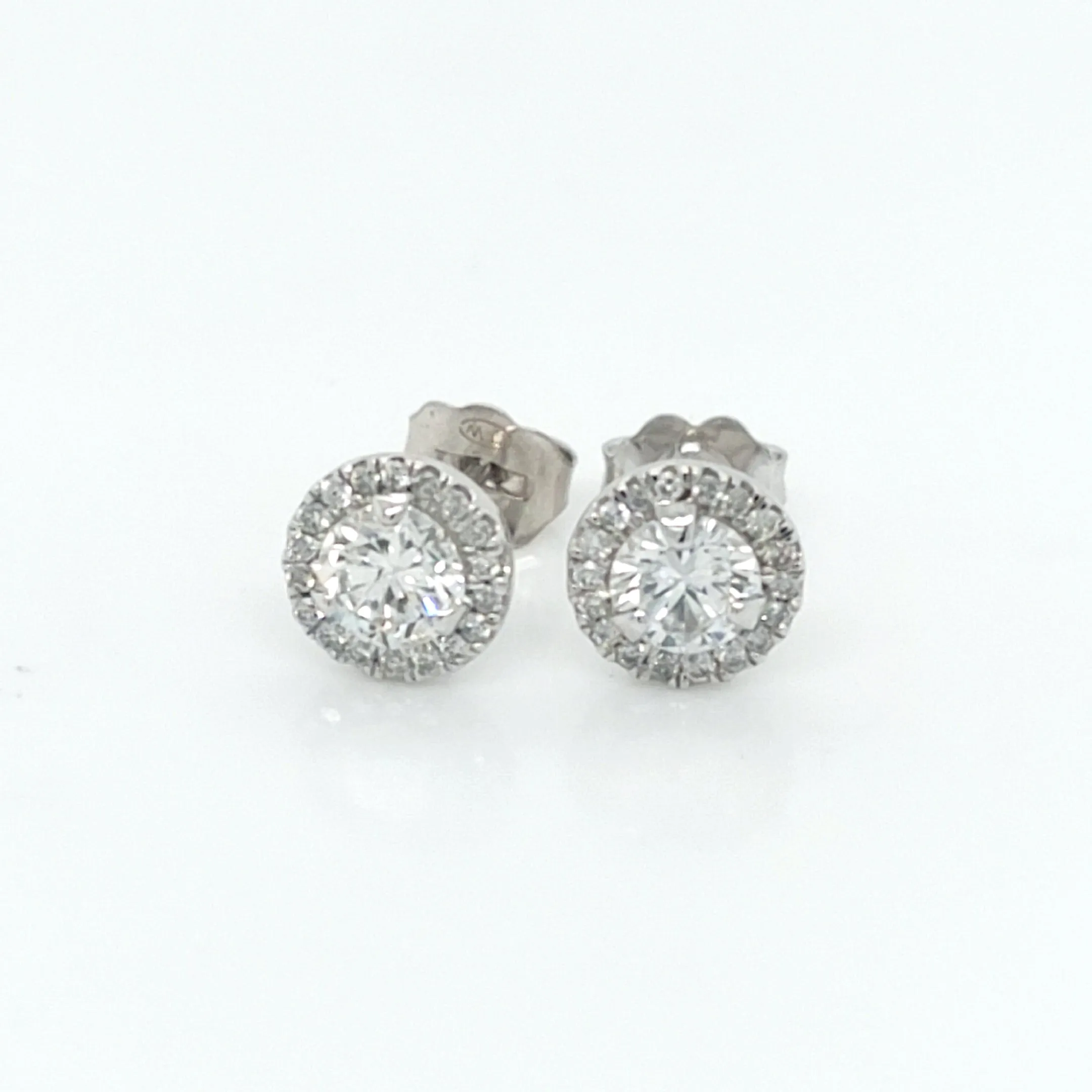 Diamond Halo Earrings