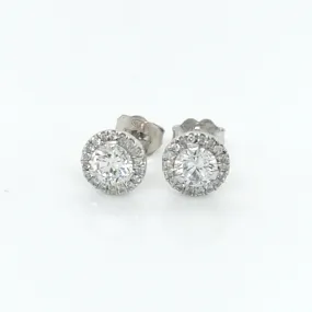 Diamond Halo Earrings