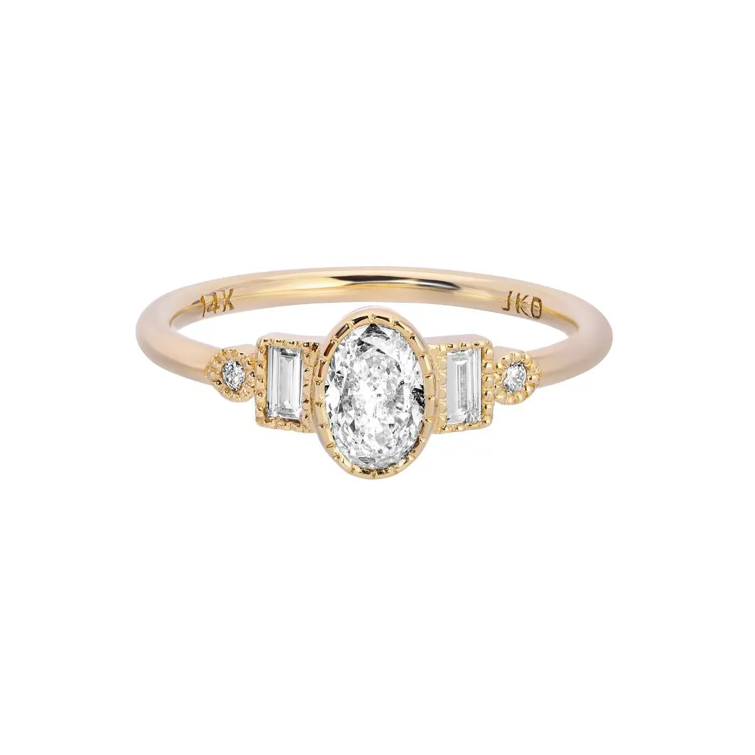 Diamond Oval Bel Canto Ring