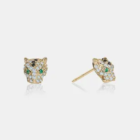 Diamond Panther Studs