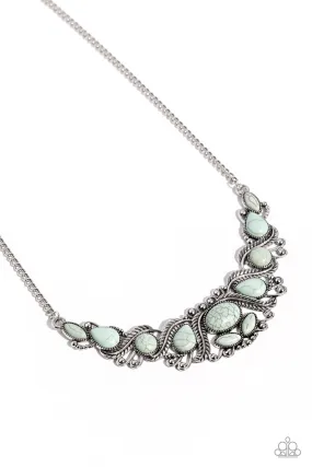 EYE Wish I May... Blue Stone & Silver Necklace - Paparazzi Accessories