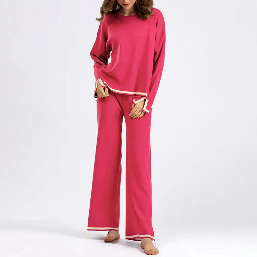 Flayer Pants Women Sweater Set