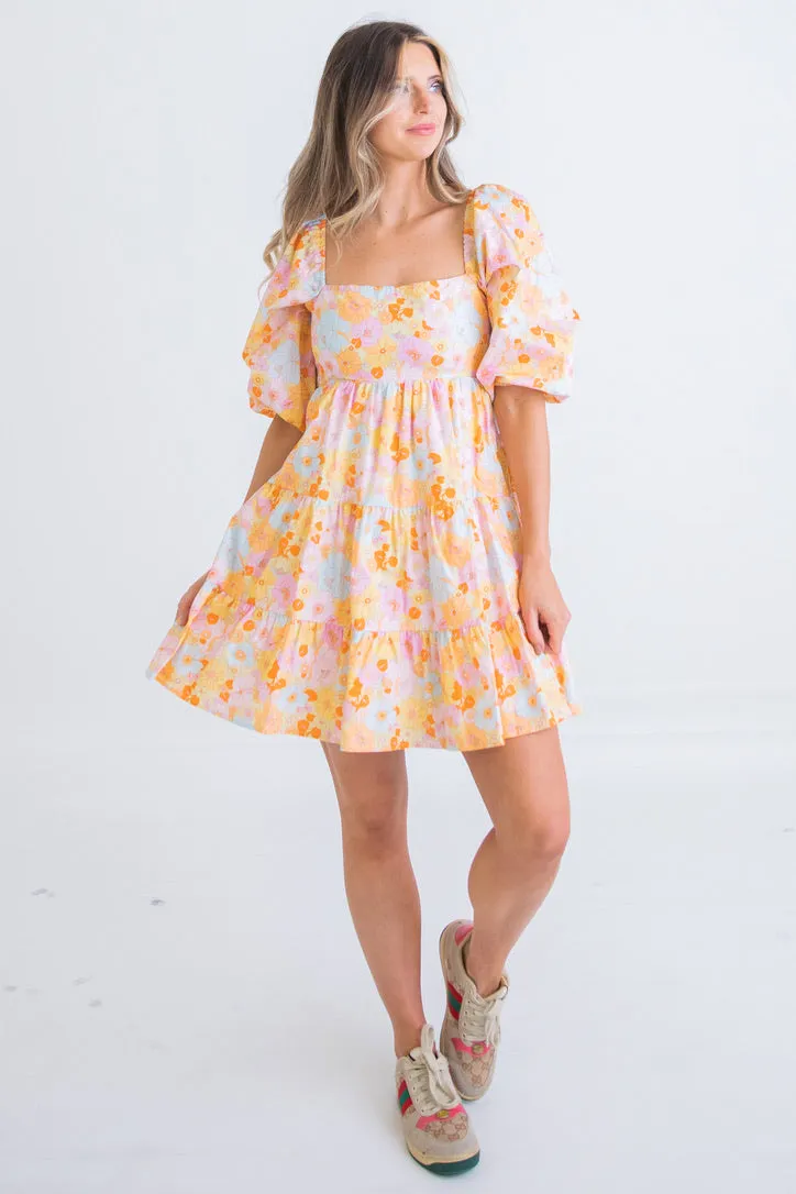 Floral London Poplin Dress