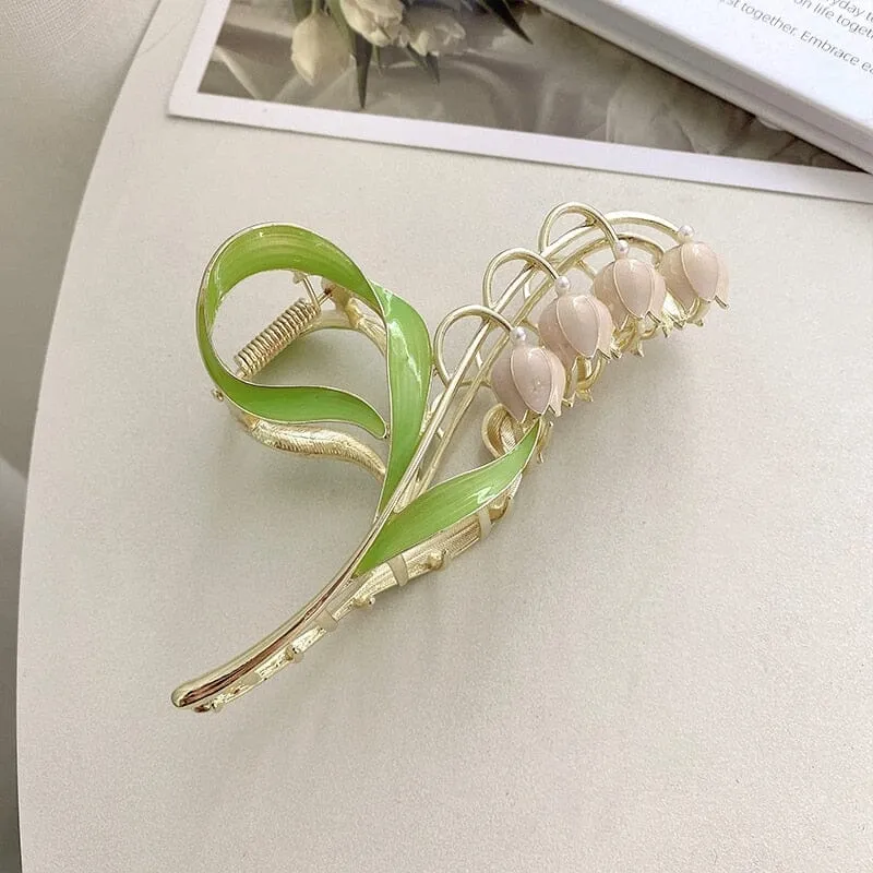 Flower Tulip Hair Claw Shark Clip Headdress