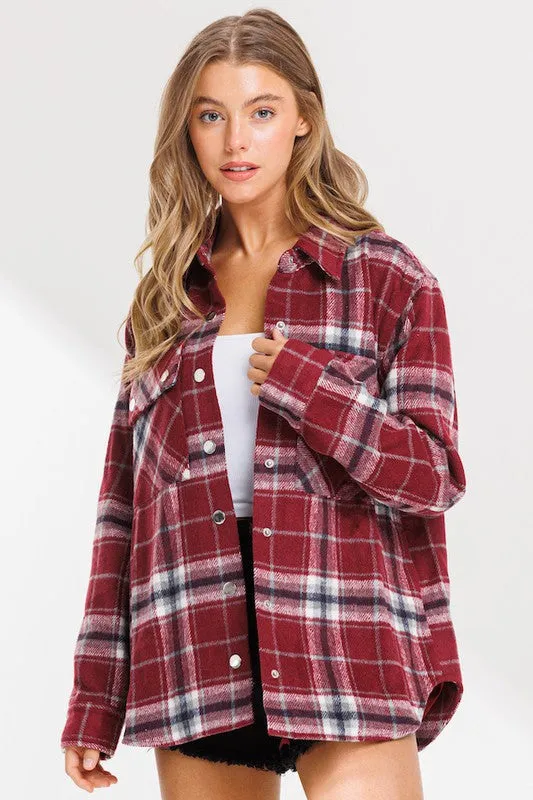 Gina Oversized Flannel Jacket