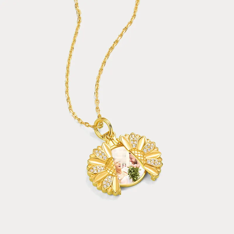 Gold Sunflower Necklace