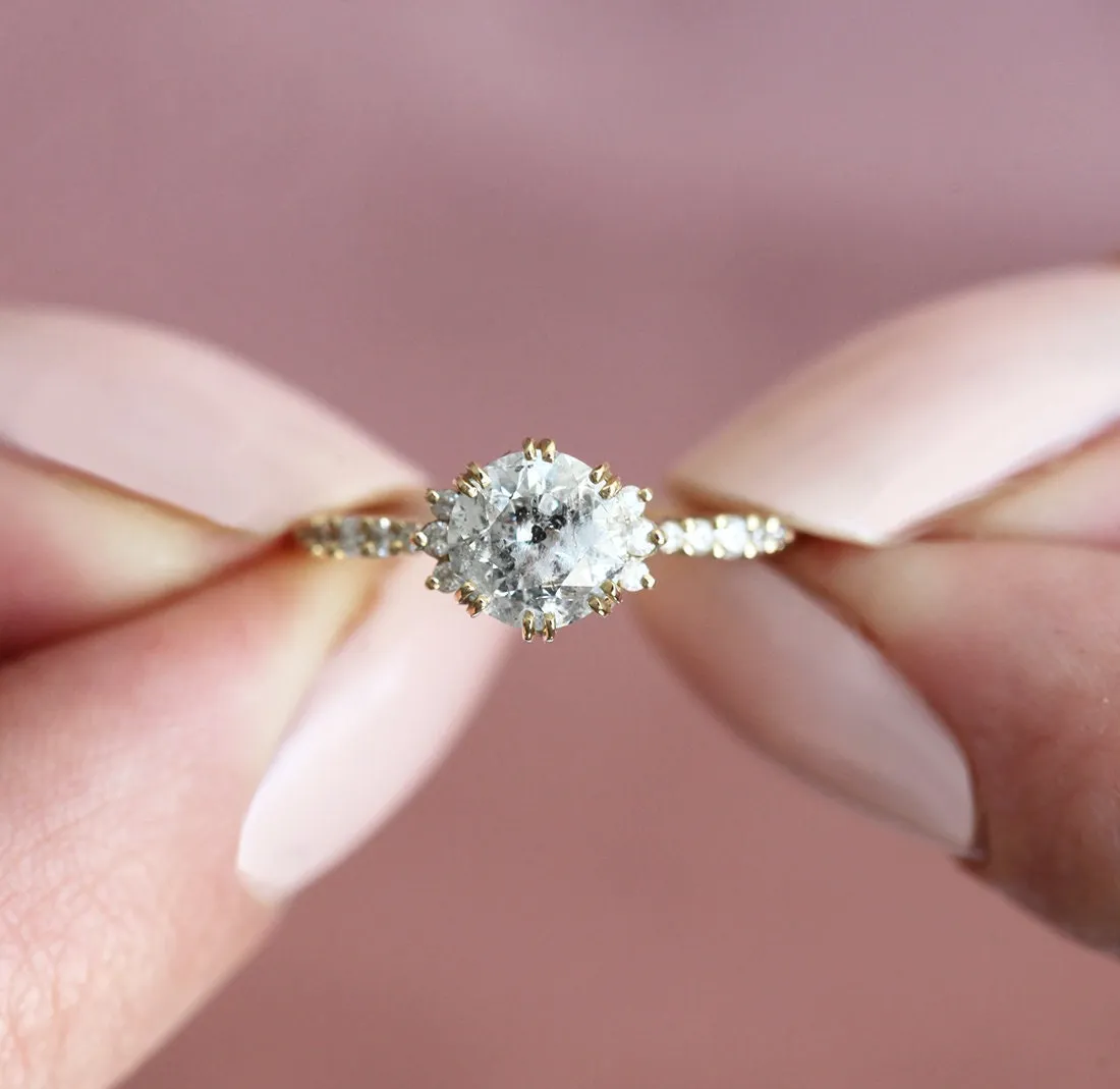 Jasmine Round Diamond Cluster Ring