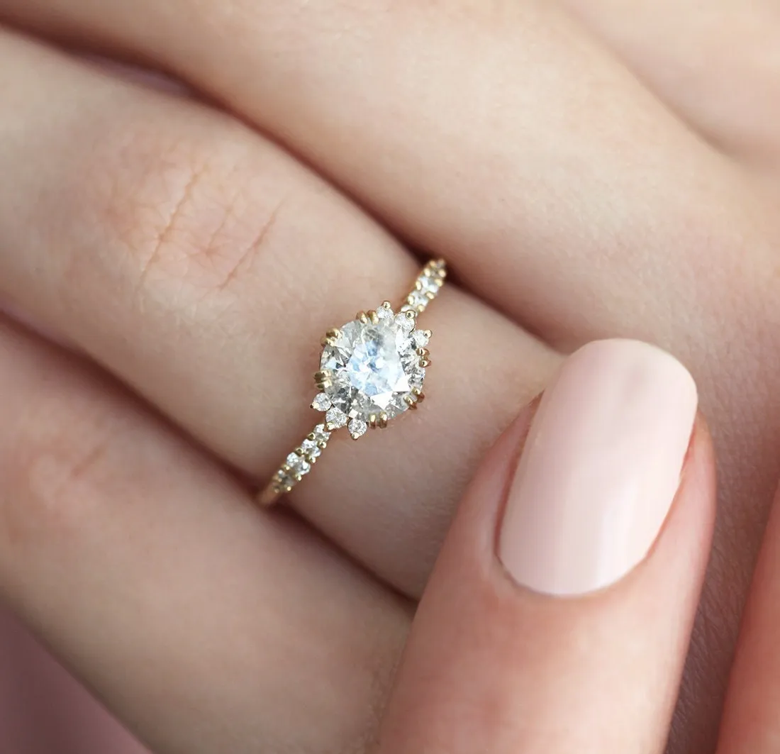 Jasmine Round Diamond Cluster Ring