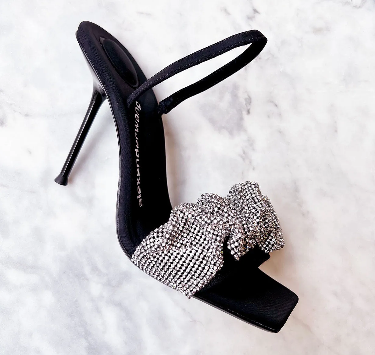 Julie Scrunchie Heels, Crystal