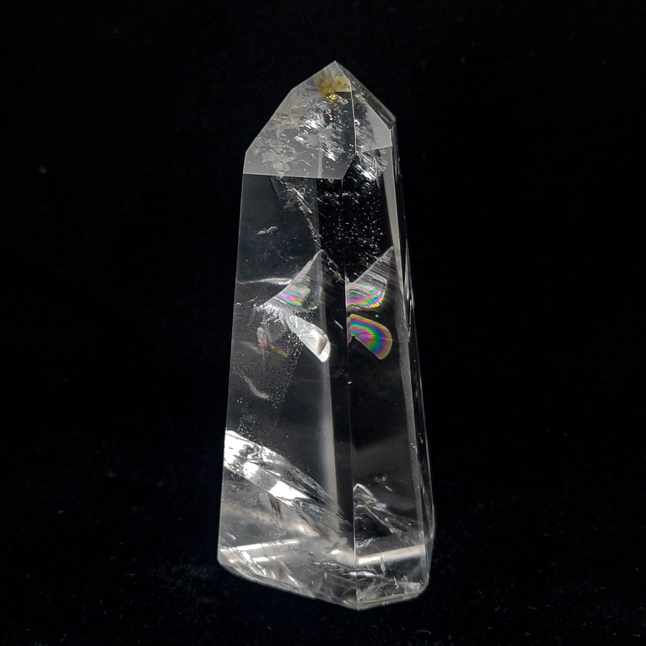 Large Super Clear Quartz Point w/Rainbows-4