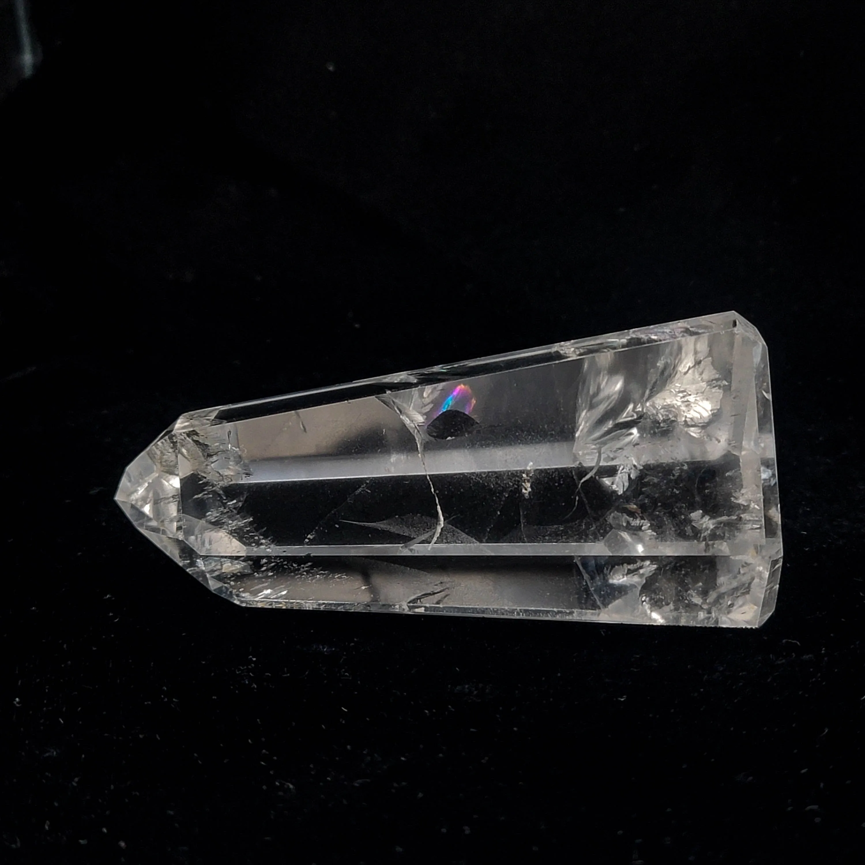 Large Super Clear Quartz Point w/Rainbows-4