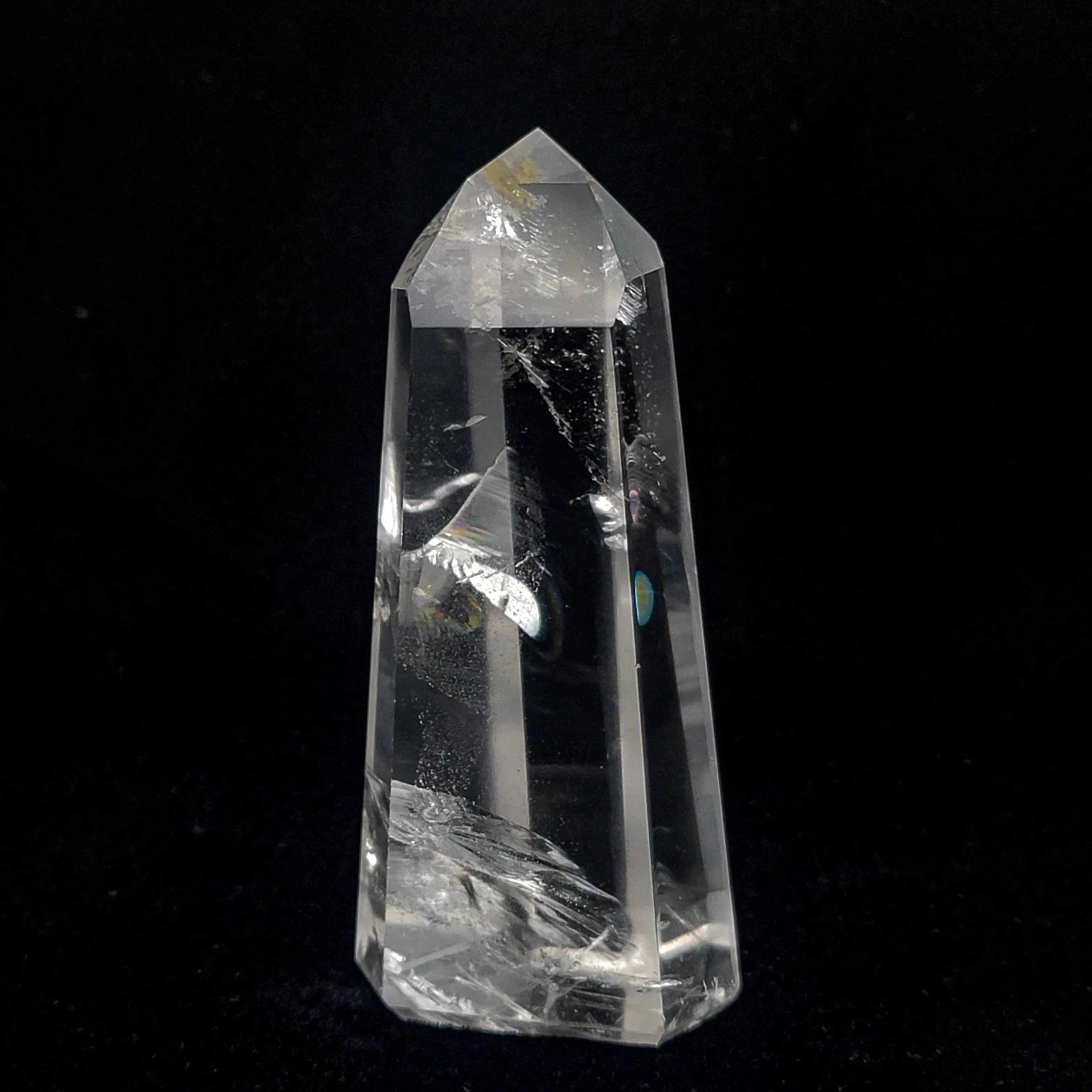 Large Super Clear Quartz Point w/Rainbows-4