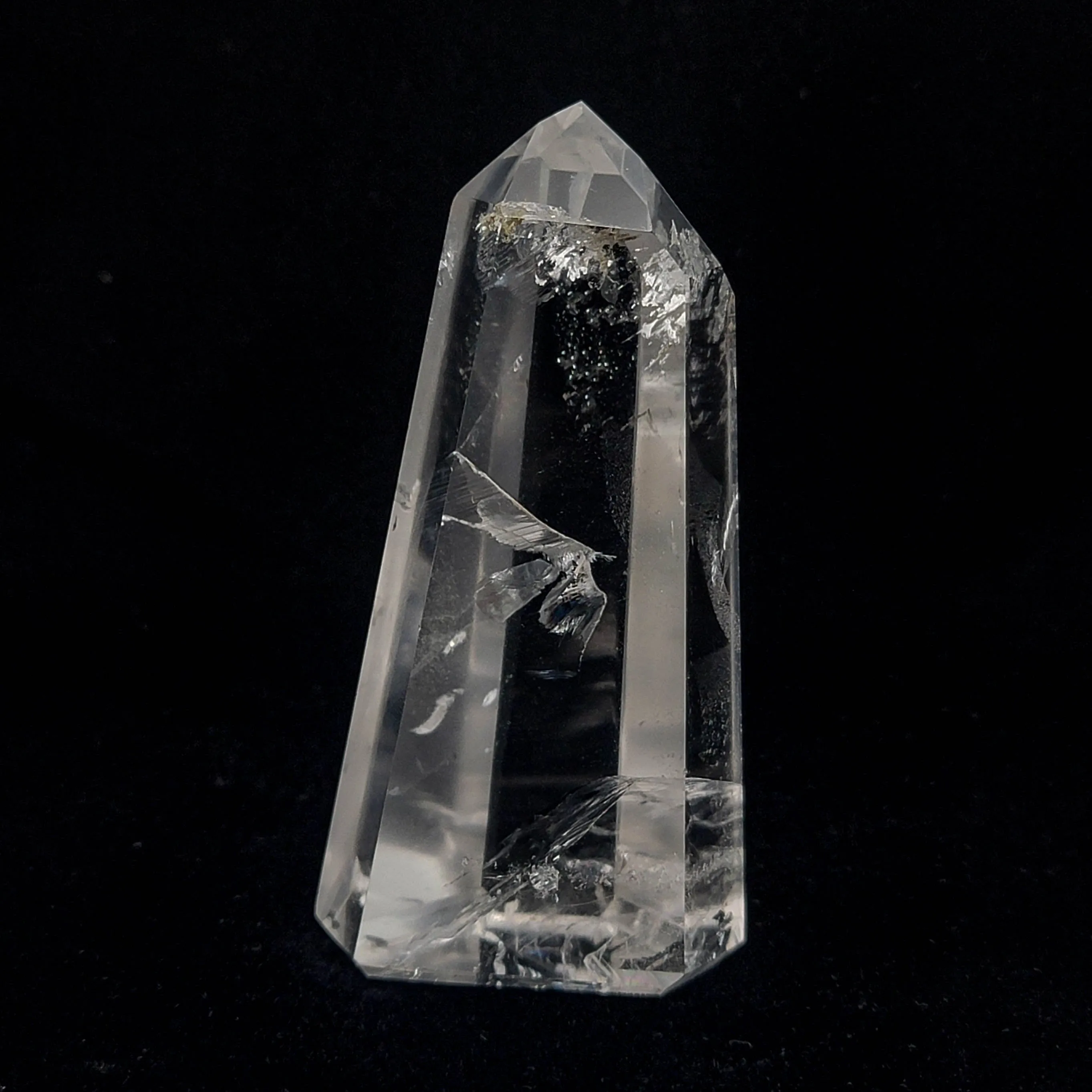 Large Super Clear Quartz Point w/Rainbows-4