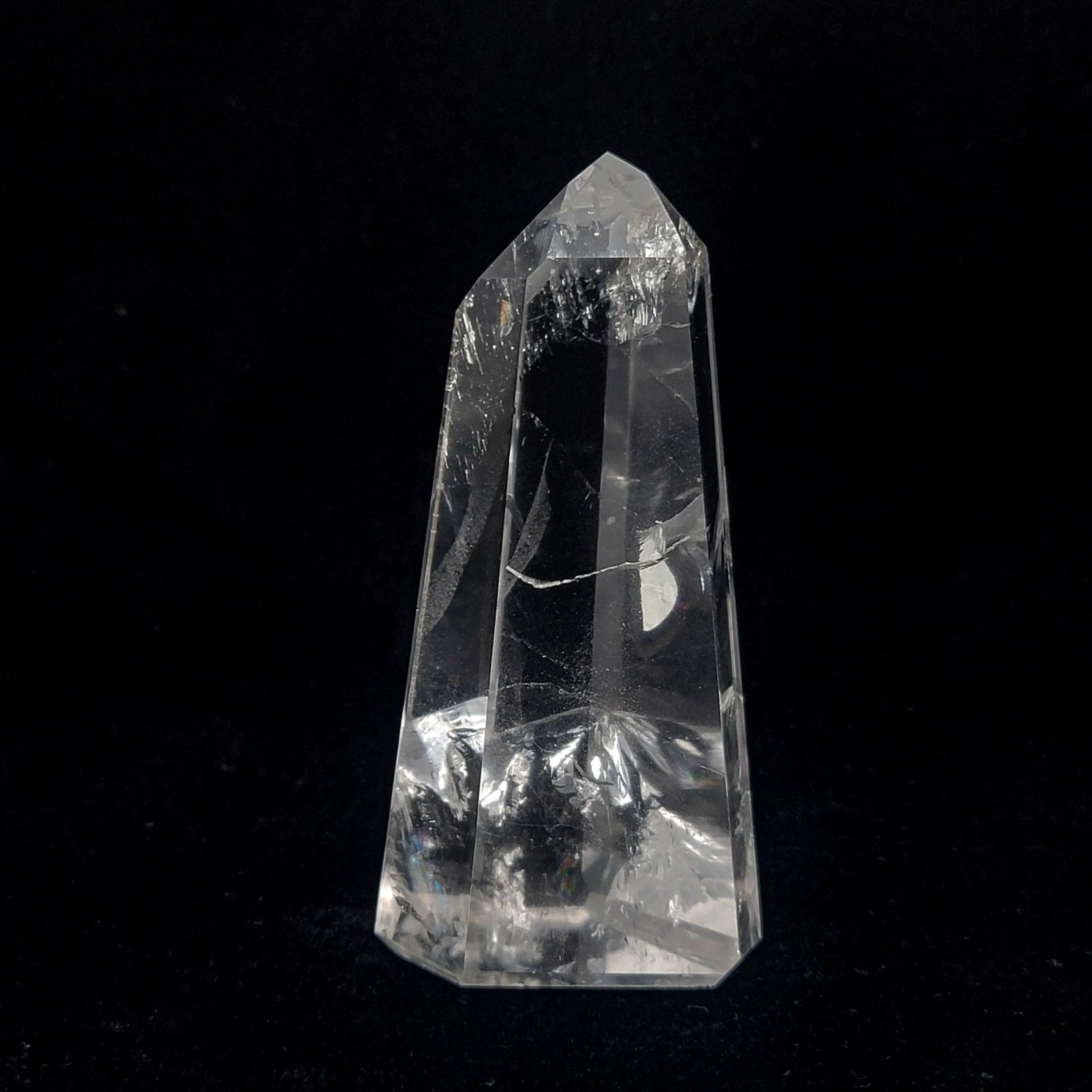 Large Super Clear Quartz Point w/Rainbows-4