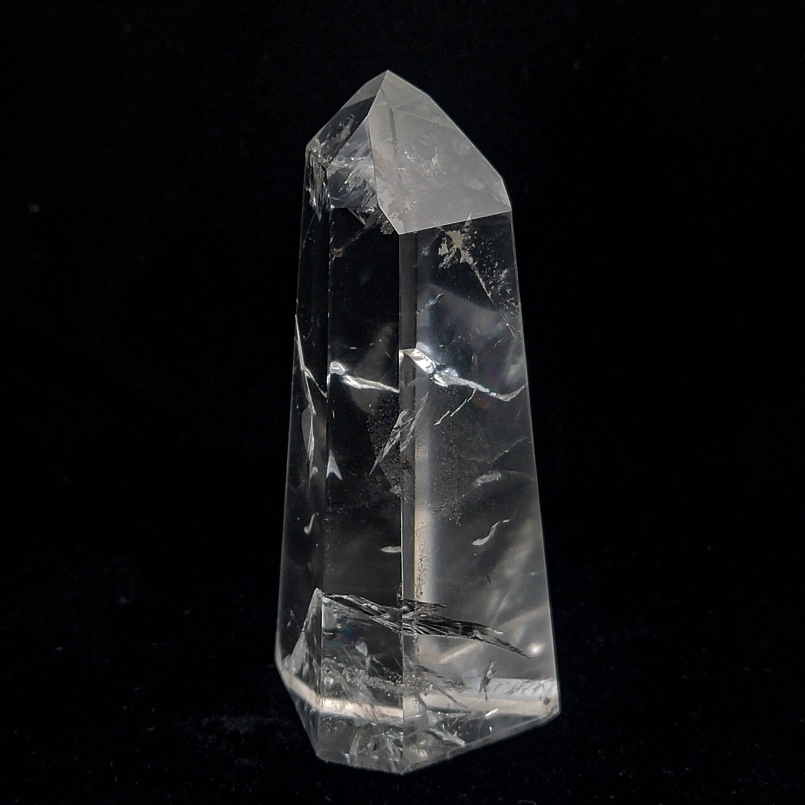 Large Super Clear Quartz Point w/Rainbows-4