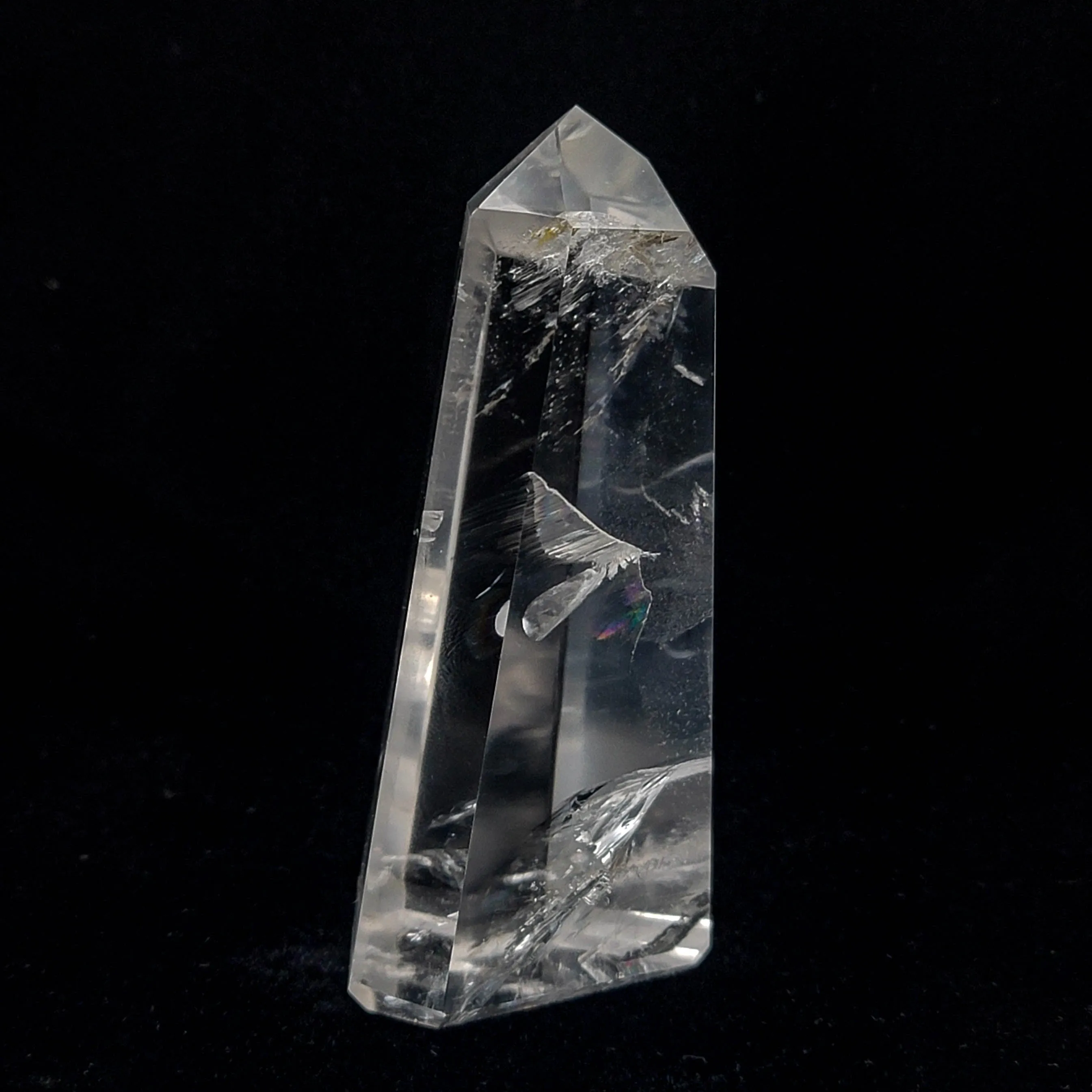 Large Super Clear Quartz Point w/Rainbows-4