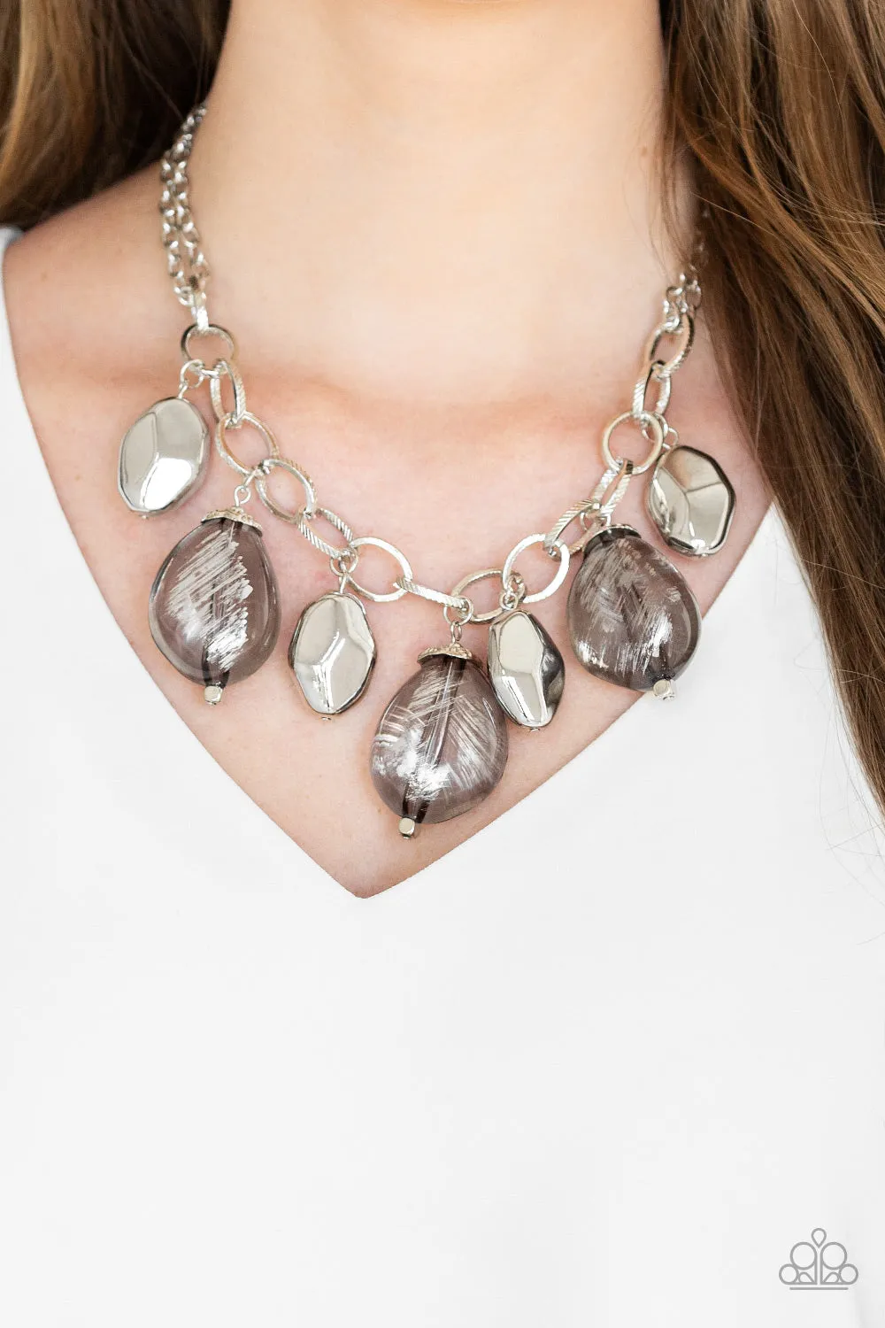 Looking Glass Glamorous - Silver Necklace