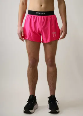 Men's Neon Pink 4" Half Split Shorts