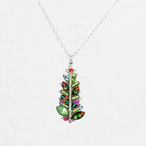 Mosaic Christmas Tree Necklace