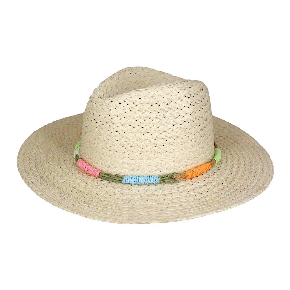 Multi Color Straw Band Straw Hat