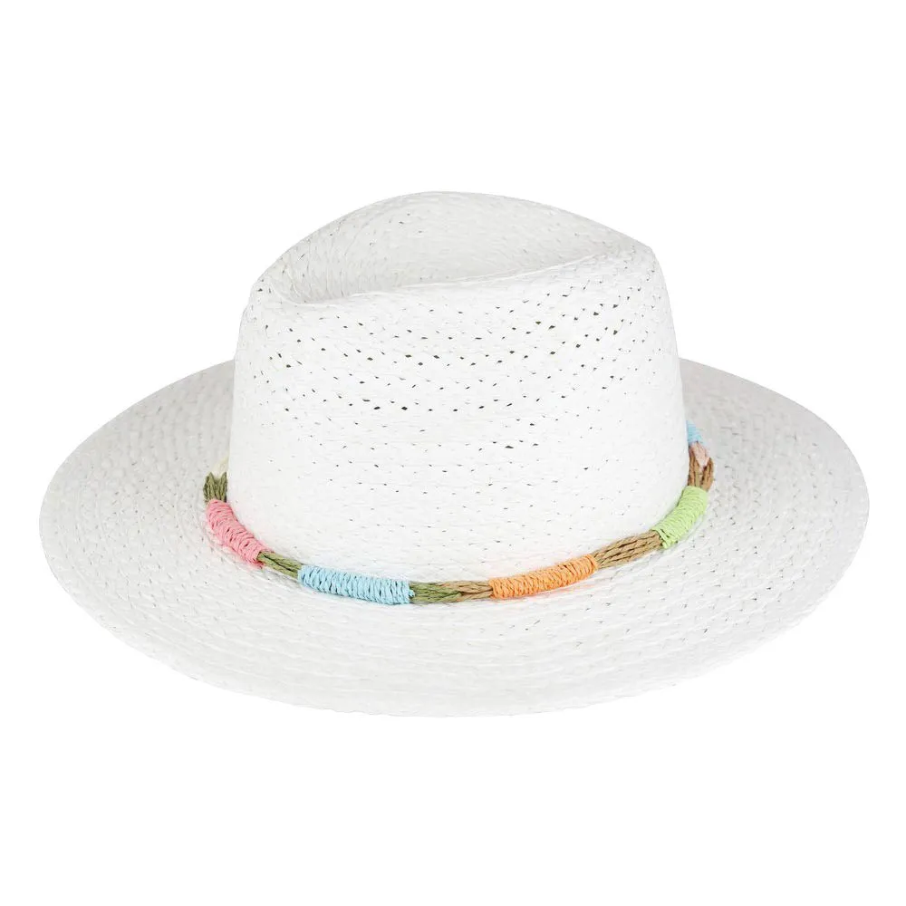 Multi Color Straw Band Straw Hat