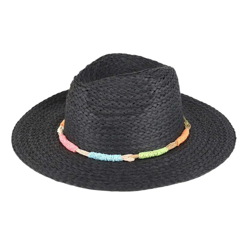 Multi Color Straw Band Straw Hat