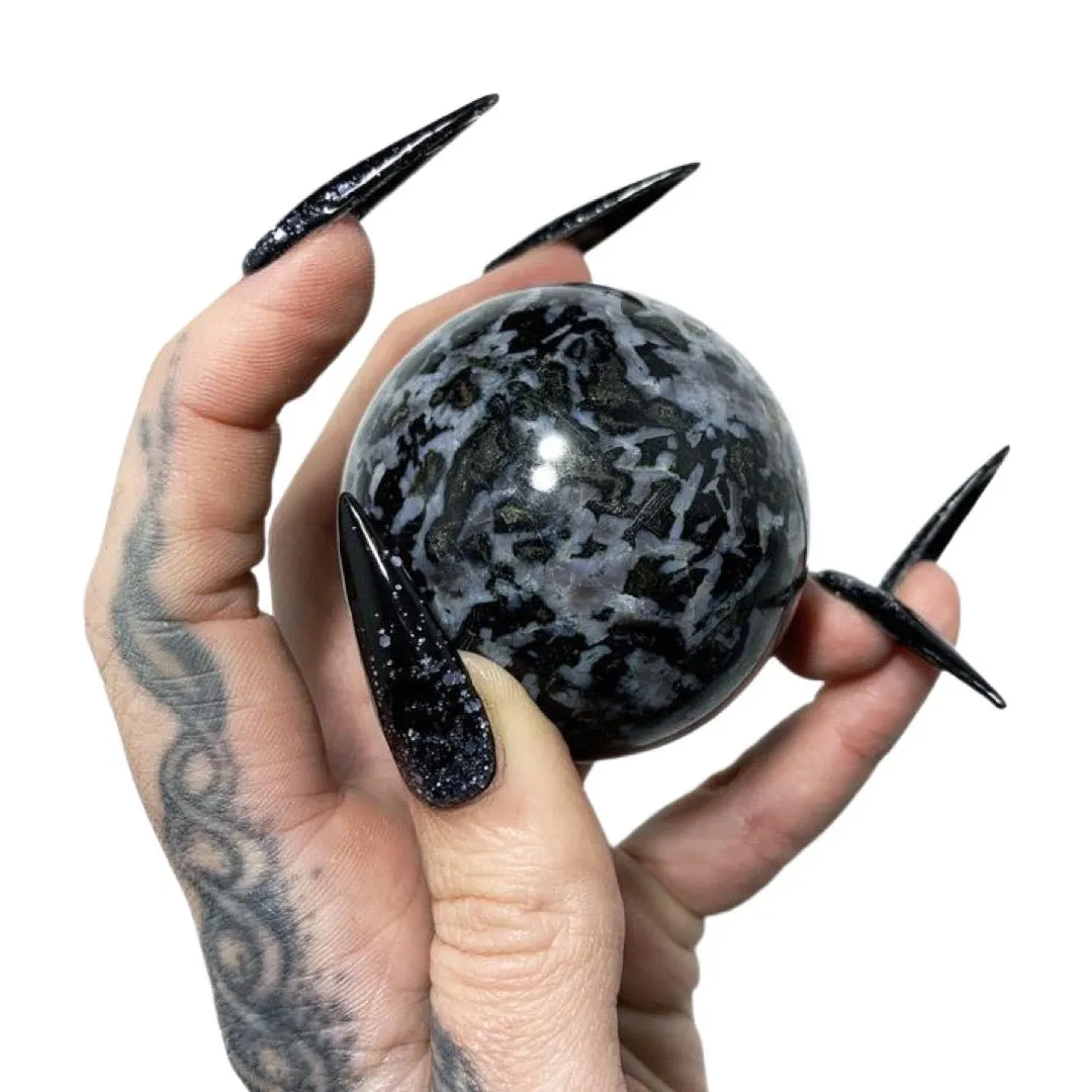 Mystic Merlinite (Indigo Gabbro) Sphere