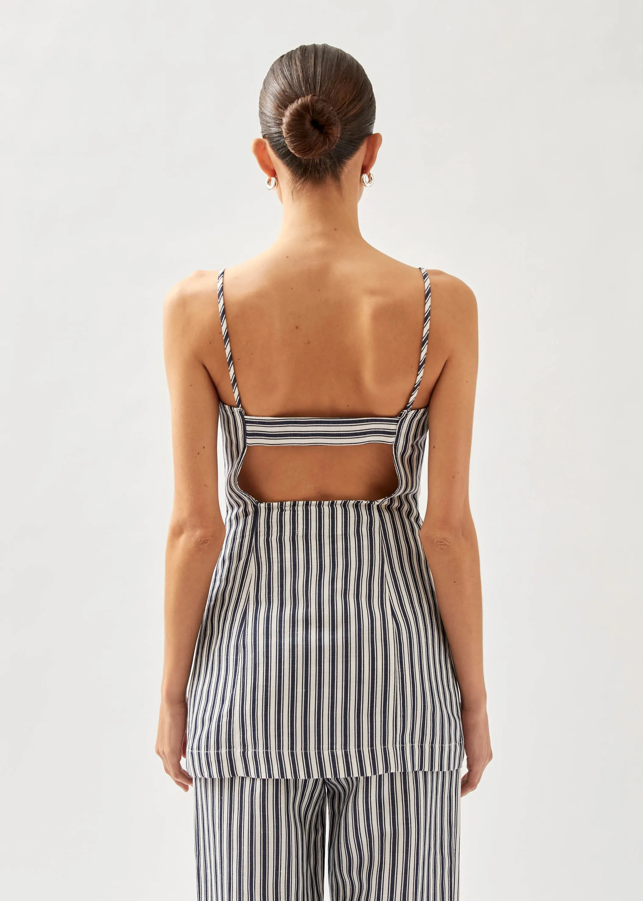 Nadine Stripes Blue And White Top