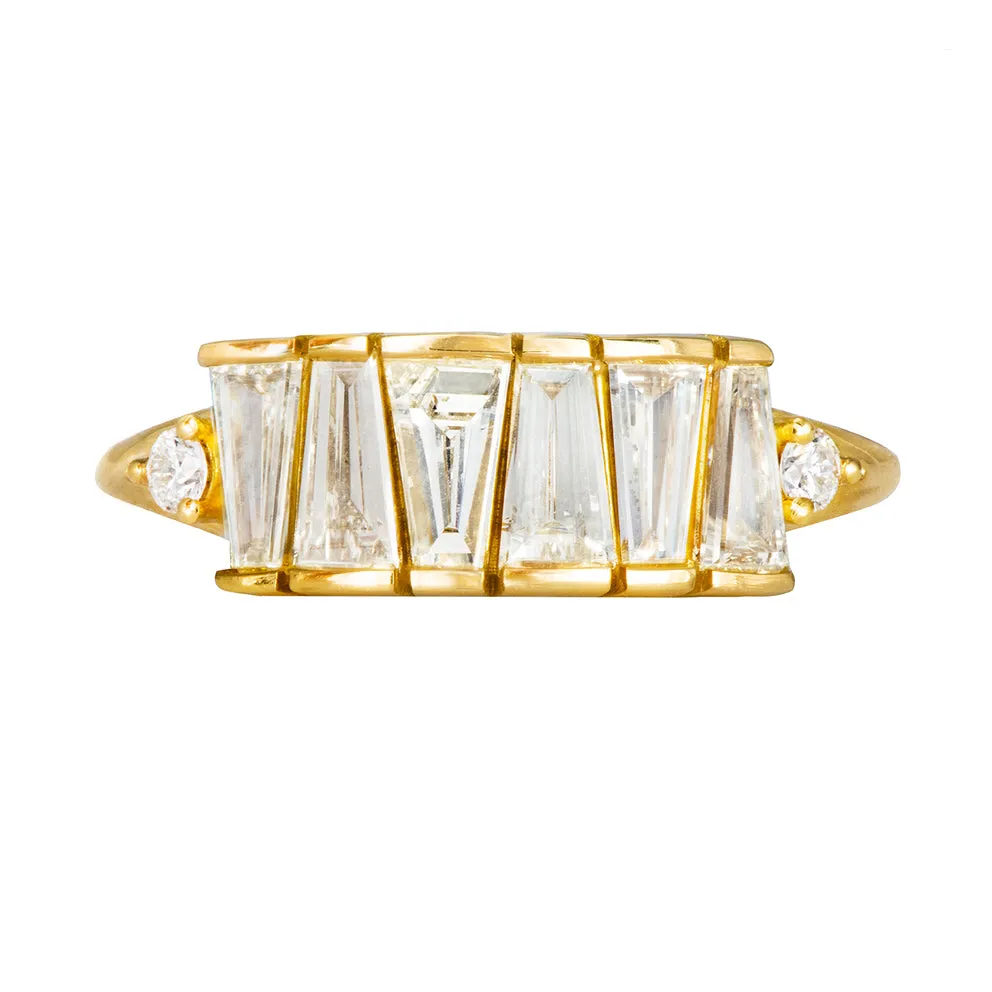 OOAK Tapered Baguette Diamond Lineup Ring